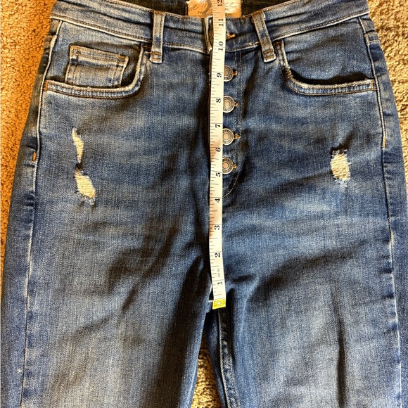 We The Free Jeans Women's Size 27 Skinny‎ High Rise Blue Denim Distressed Grunge - Picture 5 of 7